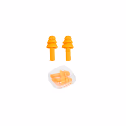 2pcs Soft Ear Plug Waterproof Comfort Colorful Silicone Earplugs Ear Protection - Orange