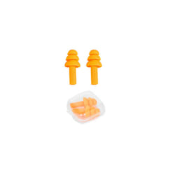 2pcs Soft Ear Plug Waterproof Comfort Colorful Silicone Earplugs Ear Protection - Orange