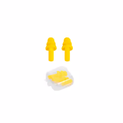 2pcs Soft Ear Plug Waterproof Comfort Colorful Silicone Earplugs Ear Protection - Yellow