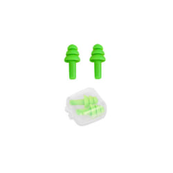 2pcs Soft Ear Plug Waterproof Comfort Colorful Silicone Earplugs Ear Protection - Green