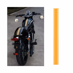 DIY Motorcycle Tank Fairing Cowl Stripes Pinstripe Vinyl Racing Decal - Black