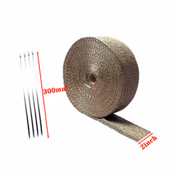 5cm*5M Heat Exhaust Thermo Wrap Shield Protective Tan Tape Fireproof Insulating - Black