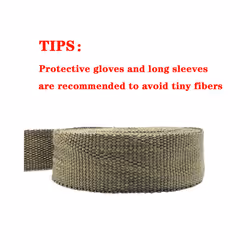 5cm*5M Heat Exhaust Thermo Wrap Shield Protective Tan Tape Fireproof Insulating - Black