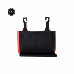 Car Trash Can Bag Folding Car Seat Back Organizer Tablet Waterproof Protection - Black