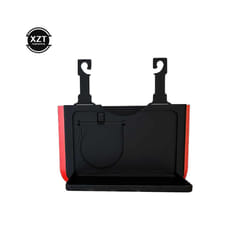 Car Trash Can Bag Folding Car Seat Back Organizer Tablet Waterproof Protection - Black
