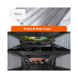 Car Magnetic Sunshade Front Rear Window Curtain Auto Sun Shade Privacy - Orange