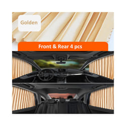 Car Magnetic Sunshade Front Rear Window Curtain Auto Sun Shade Privacy - Gold
