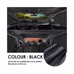 Car Magnetic Sunshade Front Rear Window Curtain Auto Sun Shade Privacy - Green