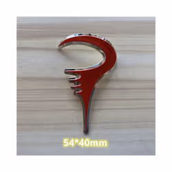 2 Pieces Bike Head Badge Aluminum Decals Bike Stickers For Mtb Bmx Folding - Clear