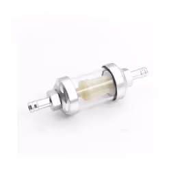 8mm Aluminum Alloy CNC Glass Motorcycle Gas Fuel Gasoline Oil Filter - Silver