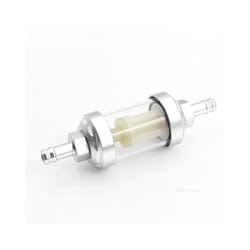 8mm  Aluminum Alloy CNC Glass Motorcycle Gas Fuel Gasoline Oil Filter - Silver