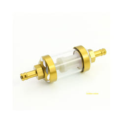 8mm  Aluminum Alloy CNC Glass Motorcycle Gas Fuel Gasoline Oil Filter - Gold