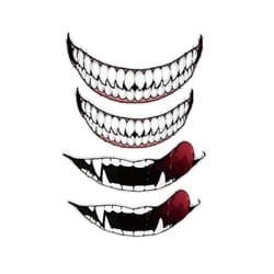 Motorcycle Helmet Stickers Decals | Motorcycle Helmet Teeth Stickers -
