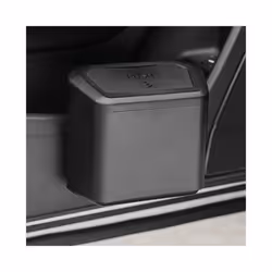 Car Trash Bin Hanging Vehicle Garbage Dust Case Storage Box - black