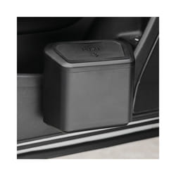 Car Trash Bin Hanging Vehicle Garbage Dust Case Storage Box - black