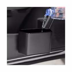 Car Trash Bin Hanging Vehicle Garbage Dust Case Storage Box - black