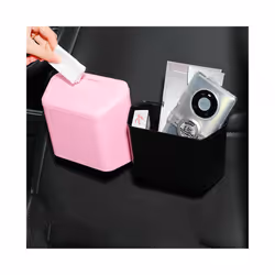 Car Trash Bin Hanging Vehicle Garbage Dust Case Storage Box - Blue