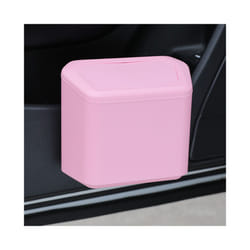 Car Trash Bin Hanging Vehicle Garbage Dust Case Storage Box - Pink