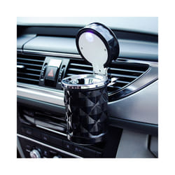 Portable Car Clamshell Ashtray With Led Light Multifunctional Vehicle - Brown