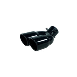 63mm Double Outlet Stainless Steel Chrome Car Muffler Exhaust Pipe Tip - Black W