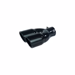 Car Exhaust Pipe Universal Double Outlet Car Muffler Tip Stainless Steel - Black  Z