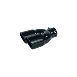 Car Exhaust Pipe Universal Double Outlet Car Muffler Tip Stainless Steel - Black  Z