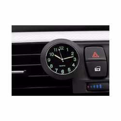Mini Luminous Car Clock Automobiles Internal Stick On Digital Watch Mechanics - Gold