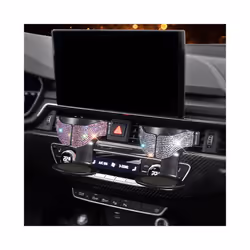 Car Air Vent Clamp Clip Diamond Crystal Car Cup Holder Multi Function - Black