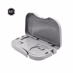 Car Folding Table Drink Holder Box+Cup Back Rear Seat Table Beverage Holder - Gray