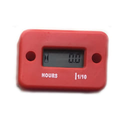 Motorcycle Engine Counter Hour Meter Waterproof Digital Hour Meter LCD - Red