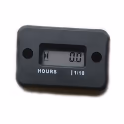 Motorcycle Engine Counter Hour Meter Waterproof Digital Hour Meter LCD - Black