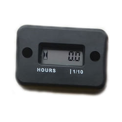 Motorcycle Engine Counter Hour Meter Waterproof Digital Hour Meter LCD - Black