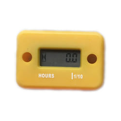 Motorcycle Engine Counter Hour Meter Waterproof Digital Hour Meter LCD - Yellow