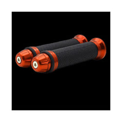 1Pair Motorcycle Anti Slip Handlebar Grips Hand Rubber Pedal Biker Scooter - Orange
