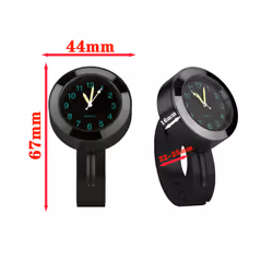 Luminous Clock Handlebar Mount for Motorcycle Scooter Bicycle 7/8&quot; - silver