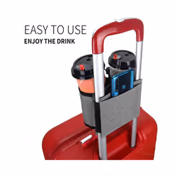 Portable Drink Carrier Water Bottle Organizer Luggage Travel Cup Holder - Blue