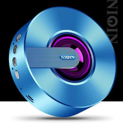 Wireless Bluetooth Speaker Loud Mobile Phone Mini Portable Outdoor Small Steel Gun Home Audio Car - Blue