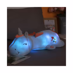 60CM Cute Glowing LED Light Unicorn Plush Toys Lovely Luminous Animal - white, 80CM