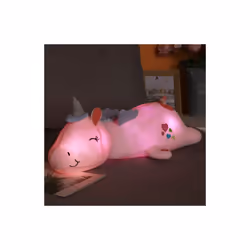 60CM Cute Glowing LED Light Unicorn Plush Toys Lovely Luminous Animal - pink, 100CM