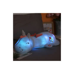 60CM Cute Glowing LED Light Unicorn Plush Toys Lovely Luminous Animal - blue, 80CM