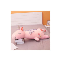 60CM Cute Glowing LED Light Unicorn Plush Toys Lovely Luminous Animal - pink no light, 80CM