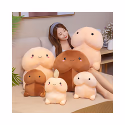 Trick  Plush Toy Simulation Boy Dick Plushie Real-life  Plush Hug Pillow - pink smile, 10cm