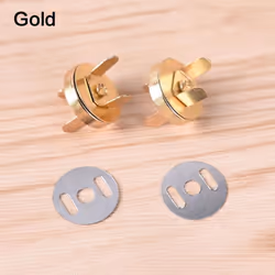 10Pcs Sewing Magnetic DIY Metal Snap Buttons Hand Needlework Accessories Clothes - gold, 18mm
