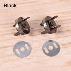 10Pcs Sewing Magnetic DIY Metal Snap Buttons Hand Needlework Accessories Clothes - black, 14mm