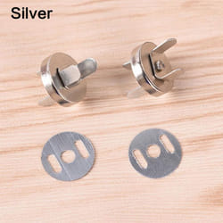 10Pcs Sewing Magnetic DIY Metal Snap Buttons Hand Needlework Accessories Clothes - silver, 18mm