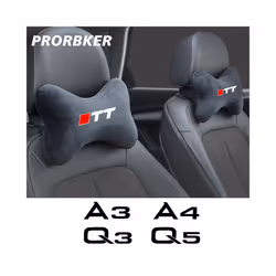 2X Car Neck Headrest Pillow Cushion for Audi A1 A3 A4 A5 A6 A7 A8 Q2 Q3 - For A3