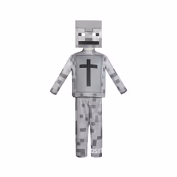 ) My World Kids Game Show Costume minecraft Halloween New Costume - grey, M(Suitable height 115-125cm