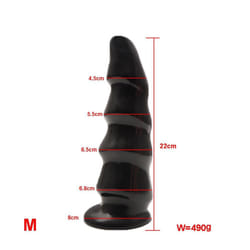 NEW Huge Anal Dildo Expansion Anal Plug Big Butt Plug Annal Dilator Masturbator Prostate Massager Adult Sex Toys For Men - B-Black-M