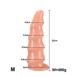 NEW Huge Anal Dildo Expansion Anal Plug Big Butt Plug Annal Dilator Masturbator Prostate Massager Adult Sex Toys For Men - B-Flesh-M