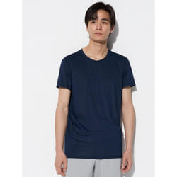 Uniqlo Japan Airism Crew Neck T  shorT Sleeve - 69 NAVY/M